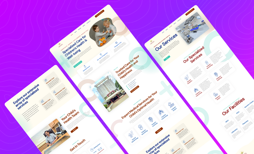 Arockia Annai Hospital website preview from the WebGrade portfolio